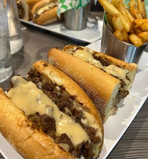 cheesesteaks at Cheezy Vegan in Woodlyn