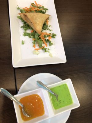 Vegetable samosa at Namastey in Faro