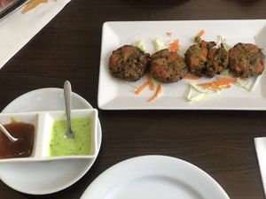 Vegetable pakora  at Namastey in Faro