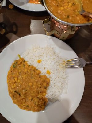 Tadka Dal with rice at Namastey in Faro