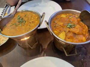 Dahl and Potato Onion Curry   at Namastey in Faro