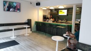 Modern clean decor at Cafe Kulture in Atlanta