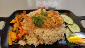 Vegetarian Chicken Rice at Original Taste Foods 老味道 in Central Singapore
