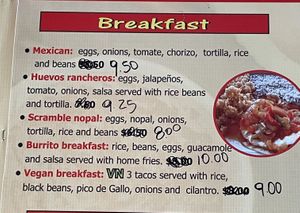 Vegan breakfast option   at El Rinconcito Mix in Brooklyn