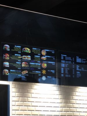 Menu Board at UNMEAT in Zurich