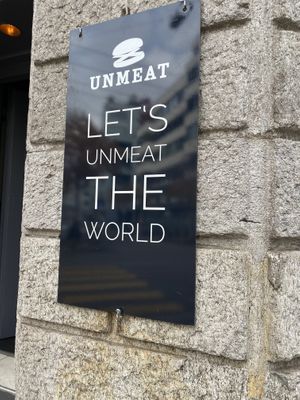 Entrance sign at UNMEAT in Zurich