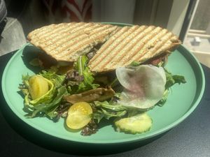 Vegan patty melt sandwich   at PublicUs in Las Vegas