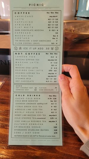 drinks at Picnic in Victoria