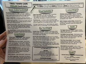 Lunch menu  at Tree Town Cafe in Penfield