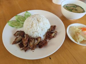 Rice w meat at Cheerful House in Siem Reap