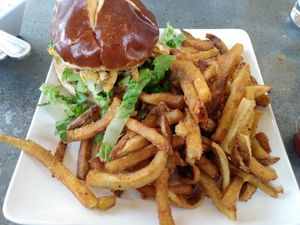 Vegan “Crab” Burger at The Vegan Club in Cleveland