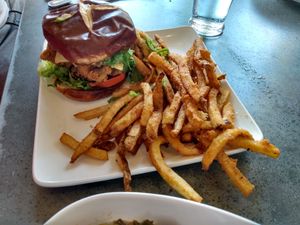 Hot Vegan Chicken Sandwich at The Vegan Club in Cleveland