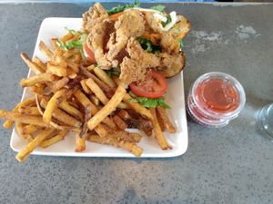 Oyster Mushroom Po Boy at The Vegan Club in Cleveland