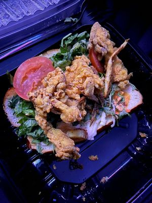 oyster po boy  at The Vegan Club in Cleveland