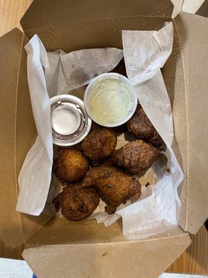 Hush puppies  at The Vegan Club in Cleveland