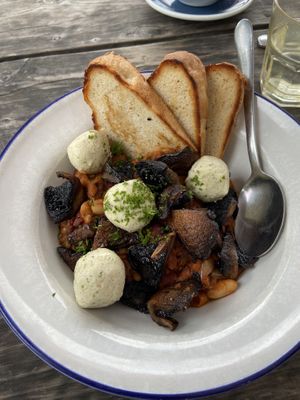 Vegan bean and lentils with cashew cheesee  at Under The Red Verandah in Christchurch