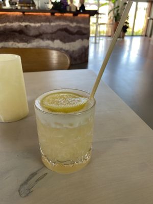 Amaretto sour cocktail (very good)  at Mama Gaia in Haarlem