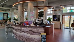 Counter at Mama Gaia in Haarlem