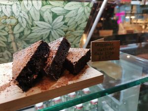 Chocolate, Hazelnut, date slice. at The Vibe in Liverpool