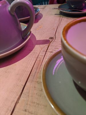 Cups and saucers at The Vibe in Liverpool