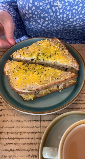 Chickpea Choona toastie 🌱 at The Vibe in Liverpool