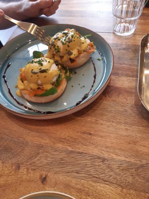 Tofu poached egg at The Vibe in Liverpool