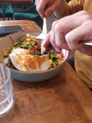 Hash stack with v'egg' at The Vibe in Liverpool