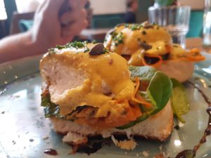 Poached 'egg' at The Vibe in Liverpool