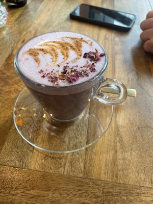 Lavender latte  at The Vibe in Liverpool