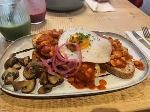 Beans on toast  at The Vibe in Liverpool