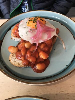 Beans on toast at The Vibe in Liverpool