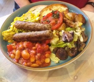 English breakfast at The Vibe in Liverpool