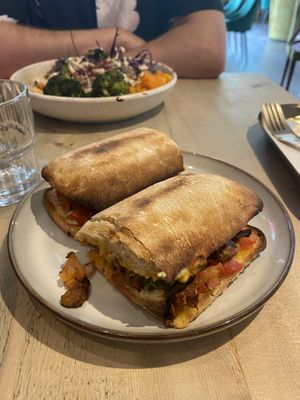 Jackfruit cheese toastie   at The Vibe in Liverpool