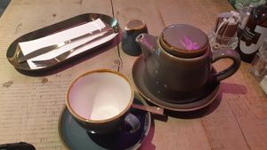 breakfast tea leaves in pot at The Vibe in Liverpool