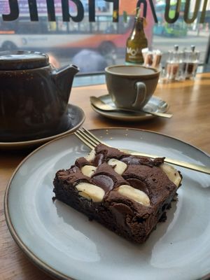 Chocolate brownie at The Vibe in Liverpool