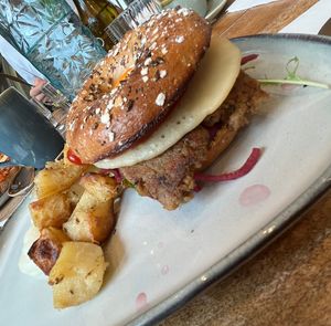 breakfast bagel  at The Vibe in Liverpool