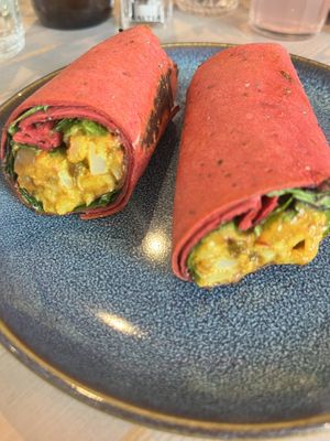 Coronation cauliflower wrap  at The Vibe in Liverpool