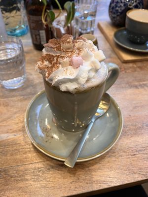 Mint hot chocolatee  at The Vibe in Liverpool