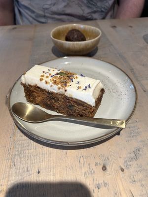 Carrot cake and after eight ball  at The Vibe in Liverpool