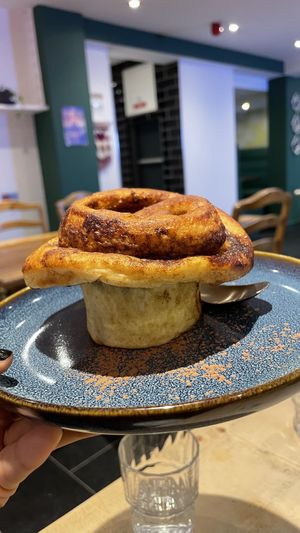 Cinnamon bun  at The Vibe in Liverpool