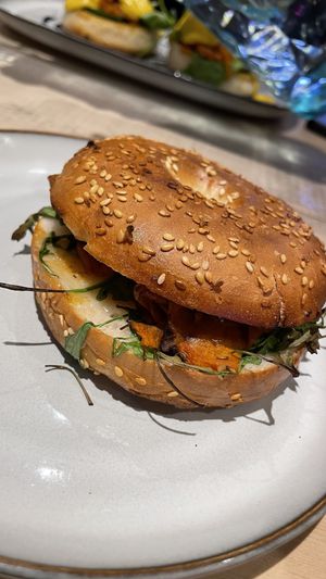 Salmnot bagel  at The Vibe in Liverpool