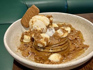 Biscoff pancakes  #Veganuary at The Vibe in Liverpool