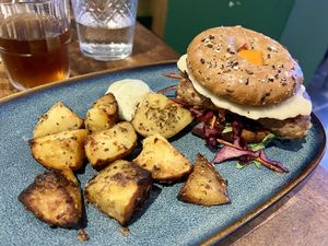 Brunch bagel  #Veganuary at The Vibe in Liverpool
