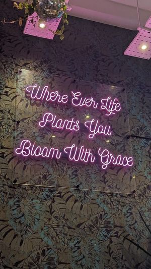 One of the beautiful signs at The Vibe in Liverpool