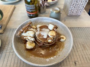 Banana biscotti pancakes  at The Vibe in Liverpool
