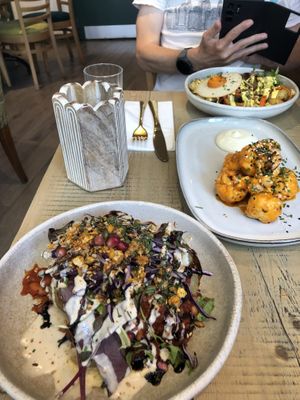Spud bowl, cauli wings, hash plate  at The Vibe in Liverpool