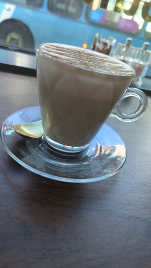 Peruvian white chocolate latte at The Vibe in Liverpool