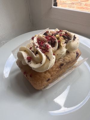 Raspberry pistachio cake  at The Vibe in Liverpool