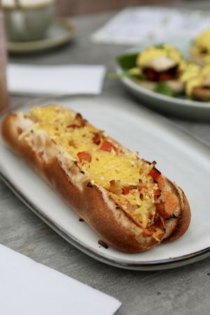 Philly ‘cheesesteak’ toastie   at The Vibe in Liverpool