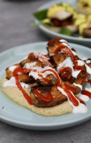 Sweet potato and hummuss  at The Vibe in Liverpool